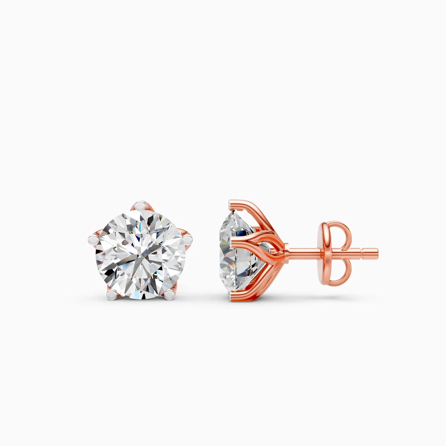 Round Solitaire Studs