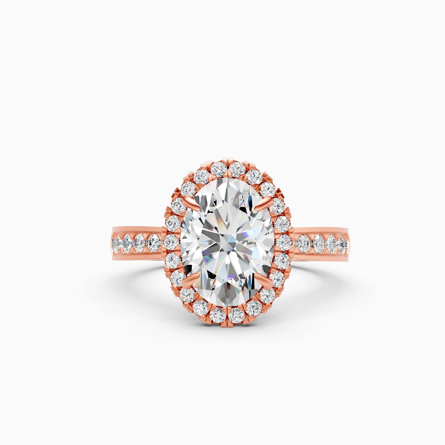 Oval Halo Pavé Ring