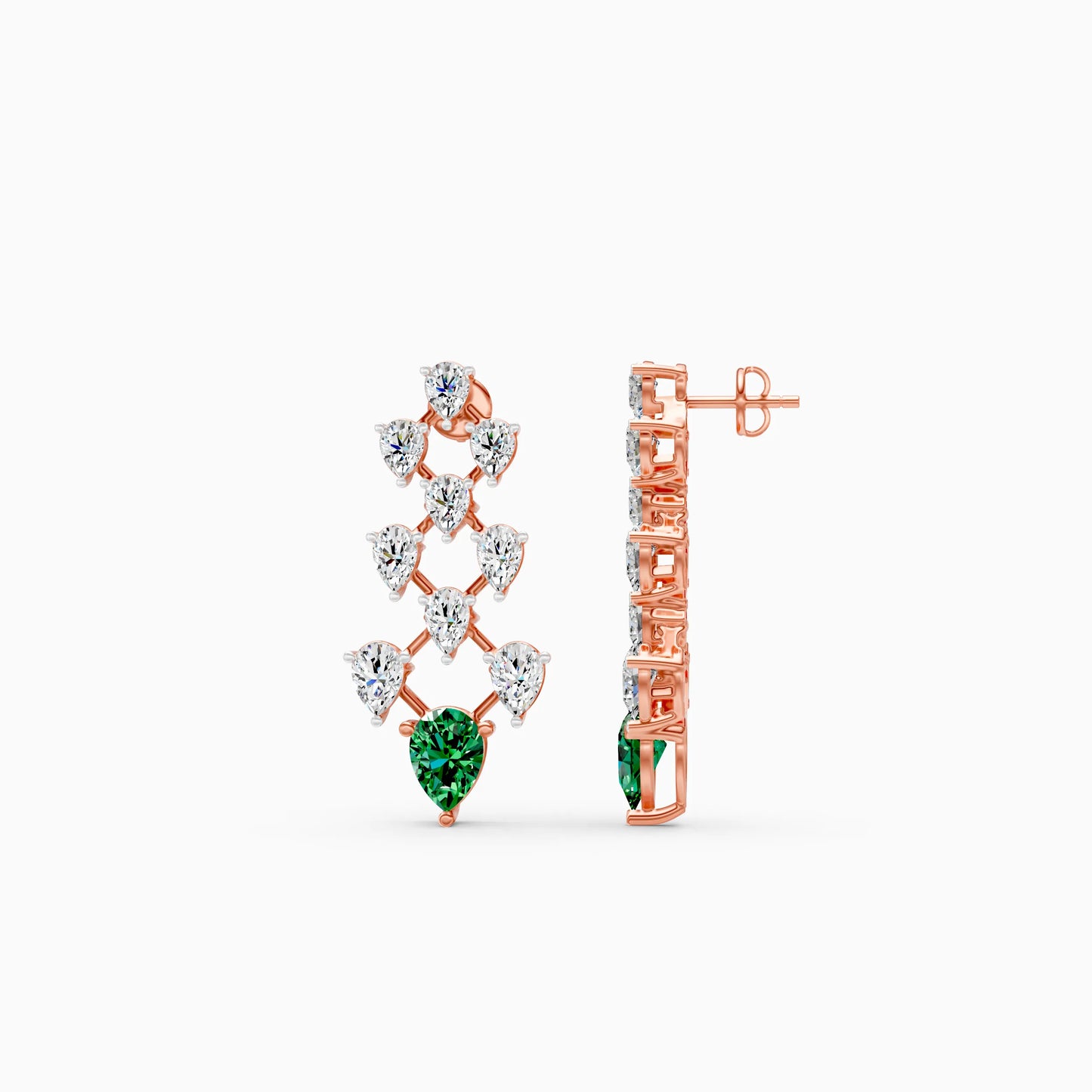 Diamond Lattice Pear Stone Drops