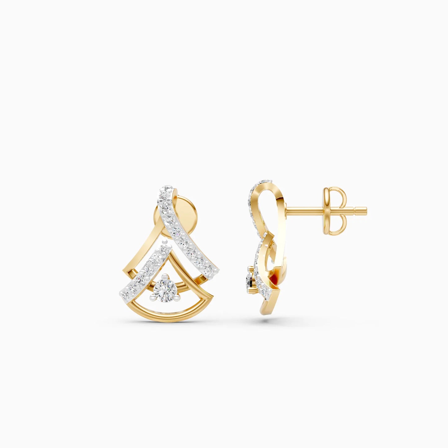 Pavé Crossover Bars Earrings