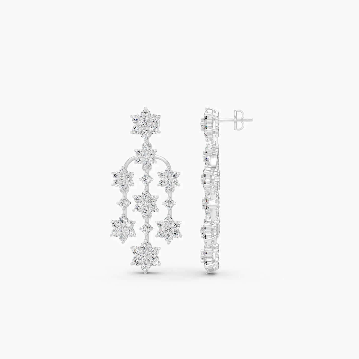 Floral Cascade Chandelier Earrings