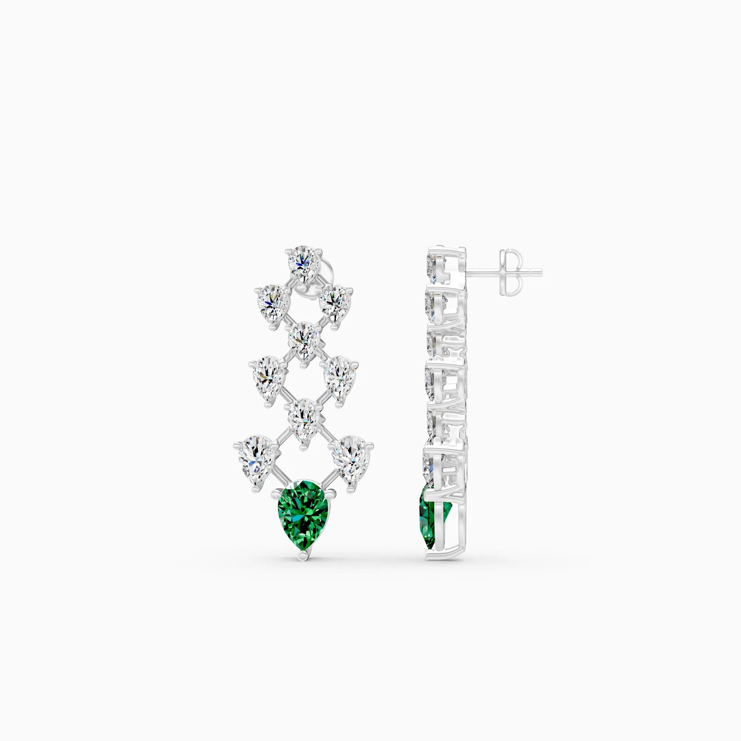 Diamond Lattice Pear Stone Drops