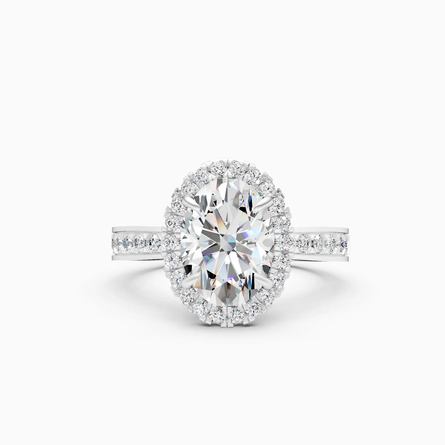 Oval Halo Pavé Ring