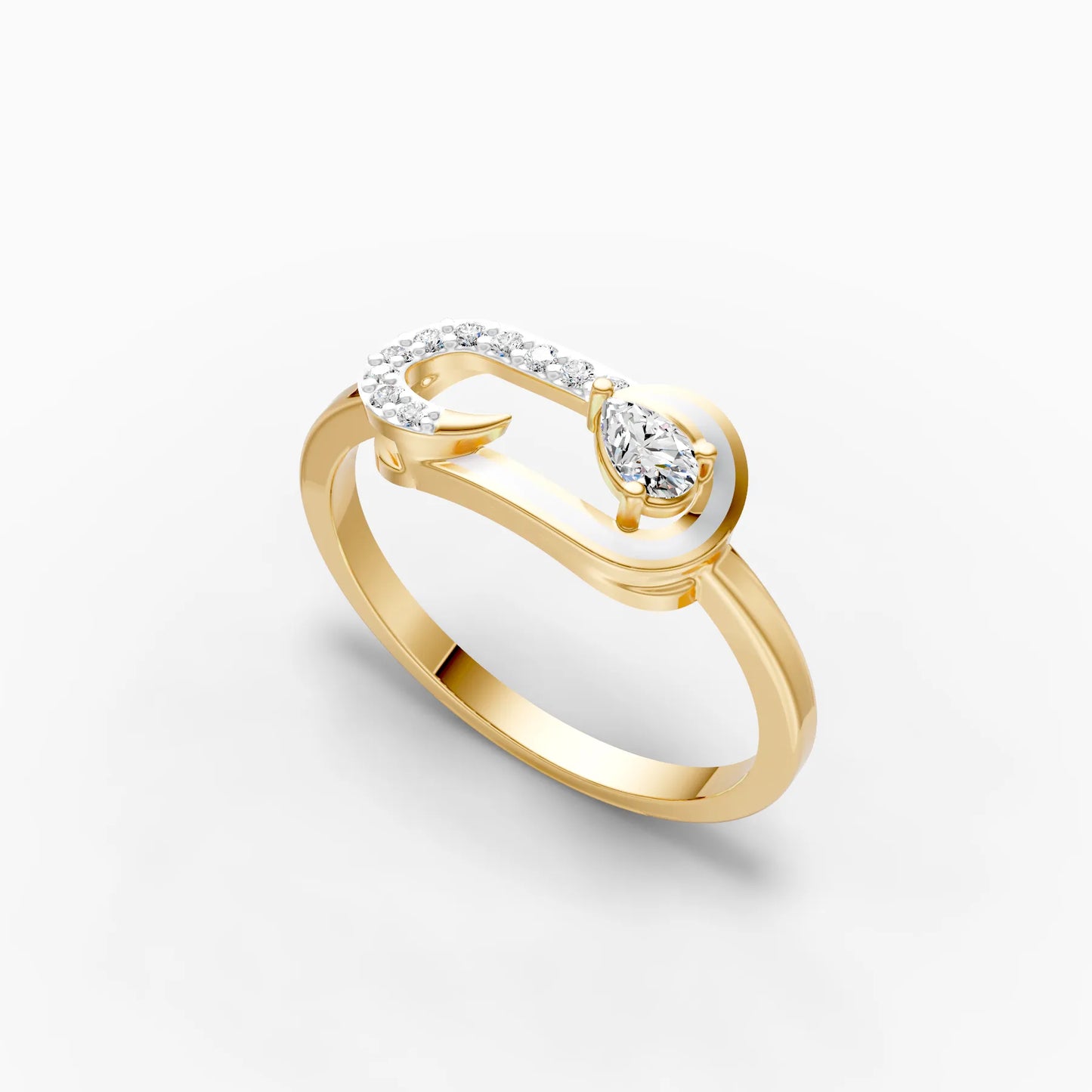 Open Loop Teardrop Accent Ring