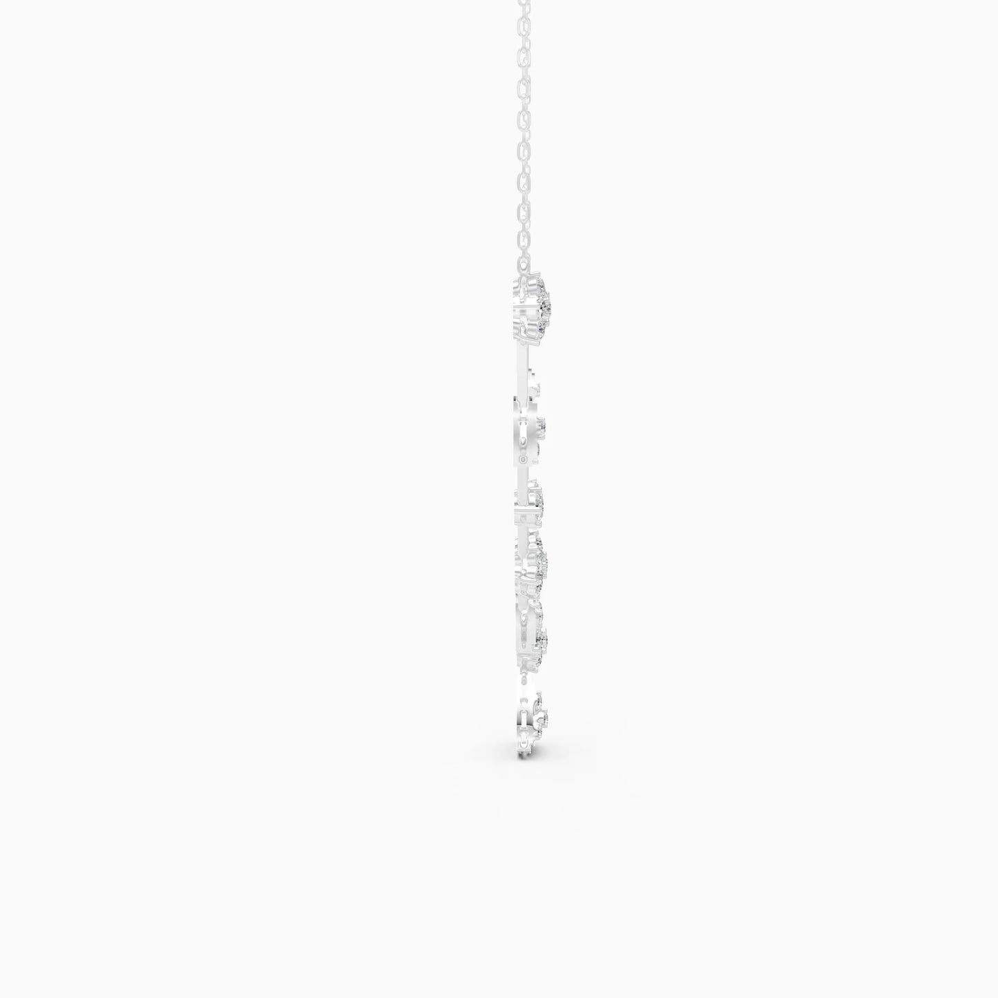 Floral Trillion Station Necklace