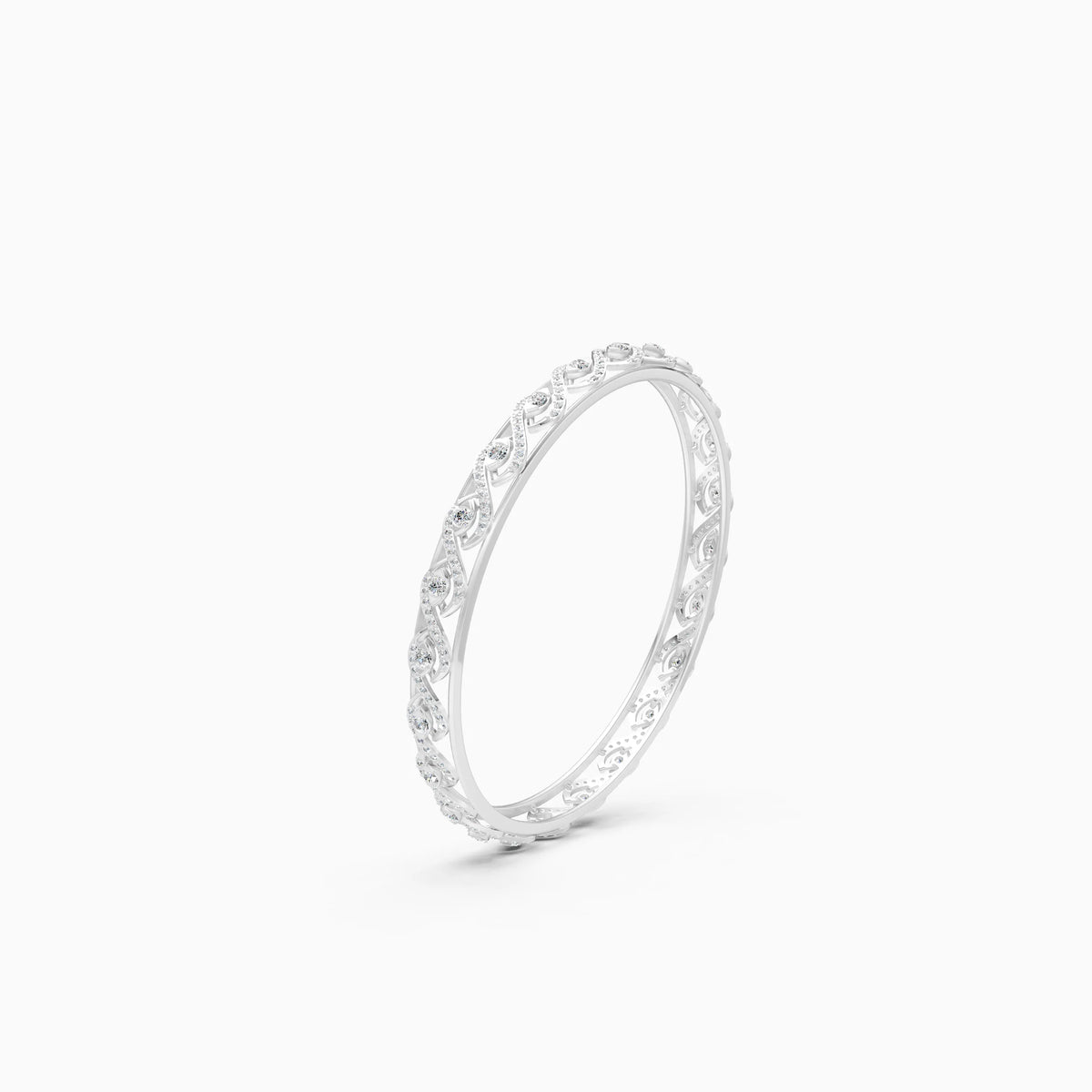 Graceful Blend Wave Bangle