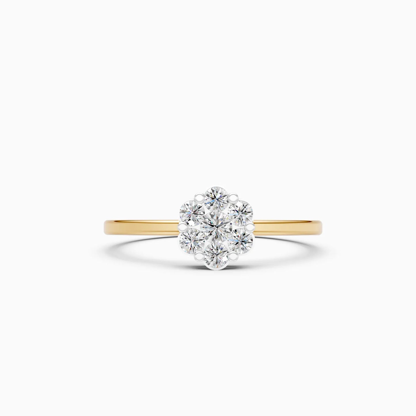 Diamond Cluster Floral Ring