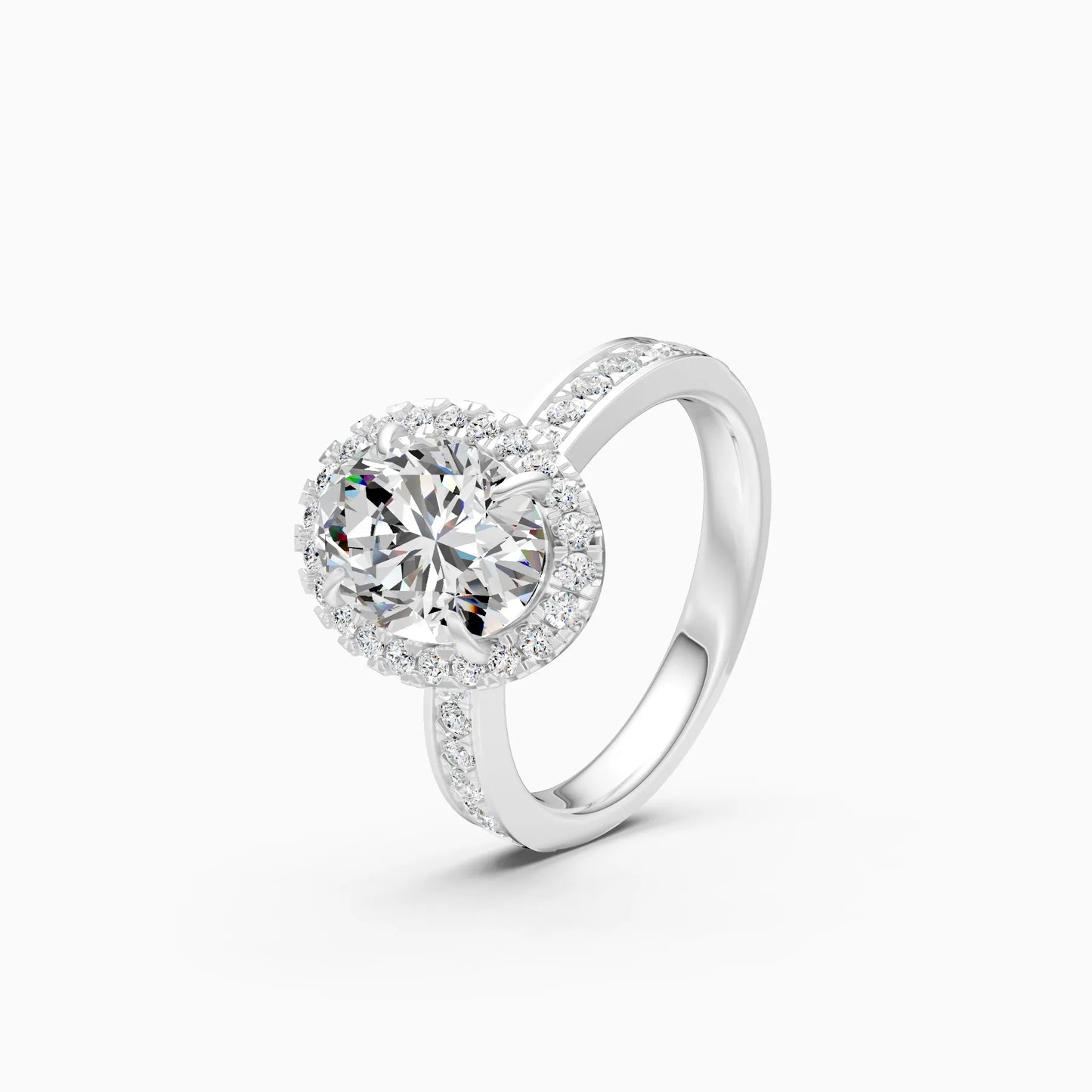 Oval Halo Pavé Ring