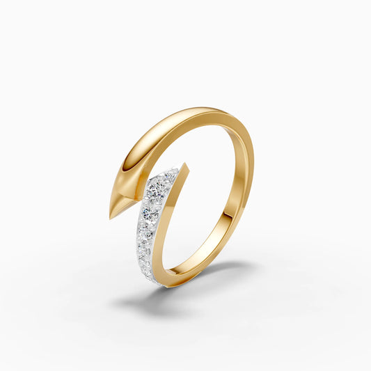 Pointed Bypass Arrow Ring
