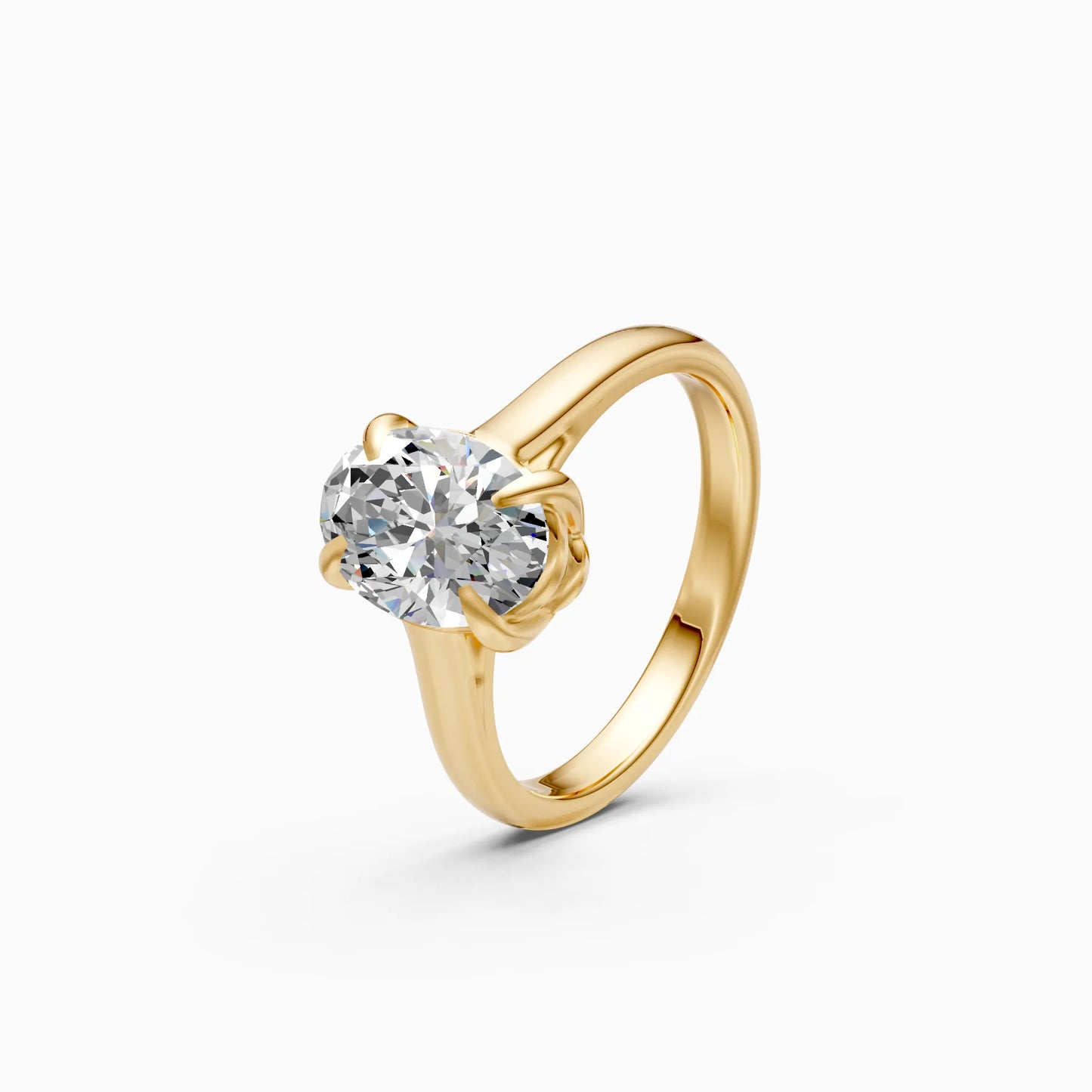 Oval Solitaire Bypass Ring