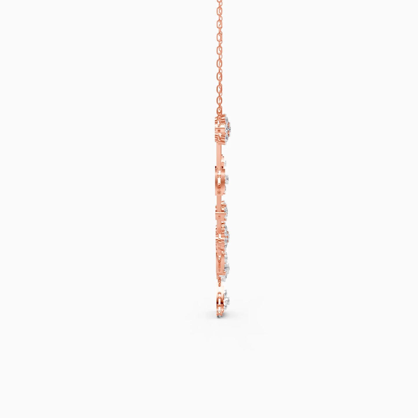 Floral Trillion Station Necklace