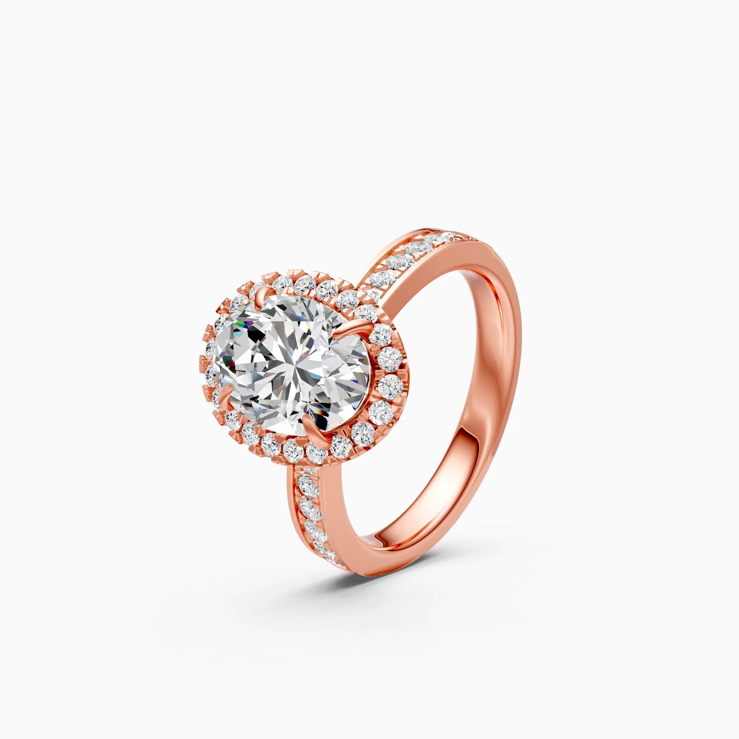 Oval Halo Pavé Ring