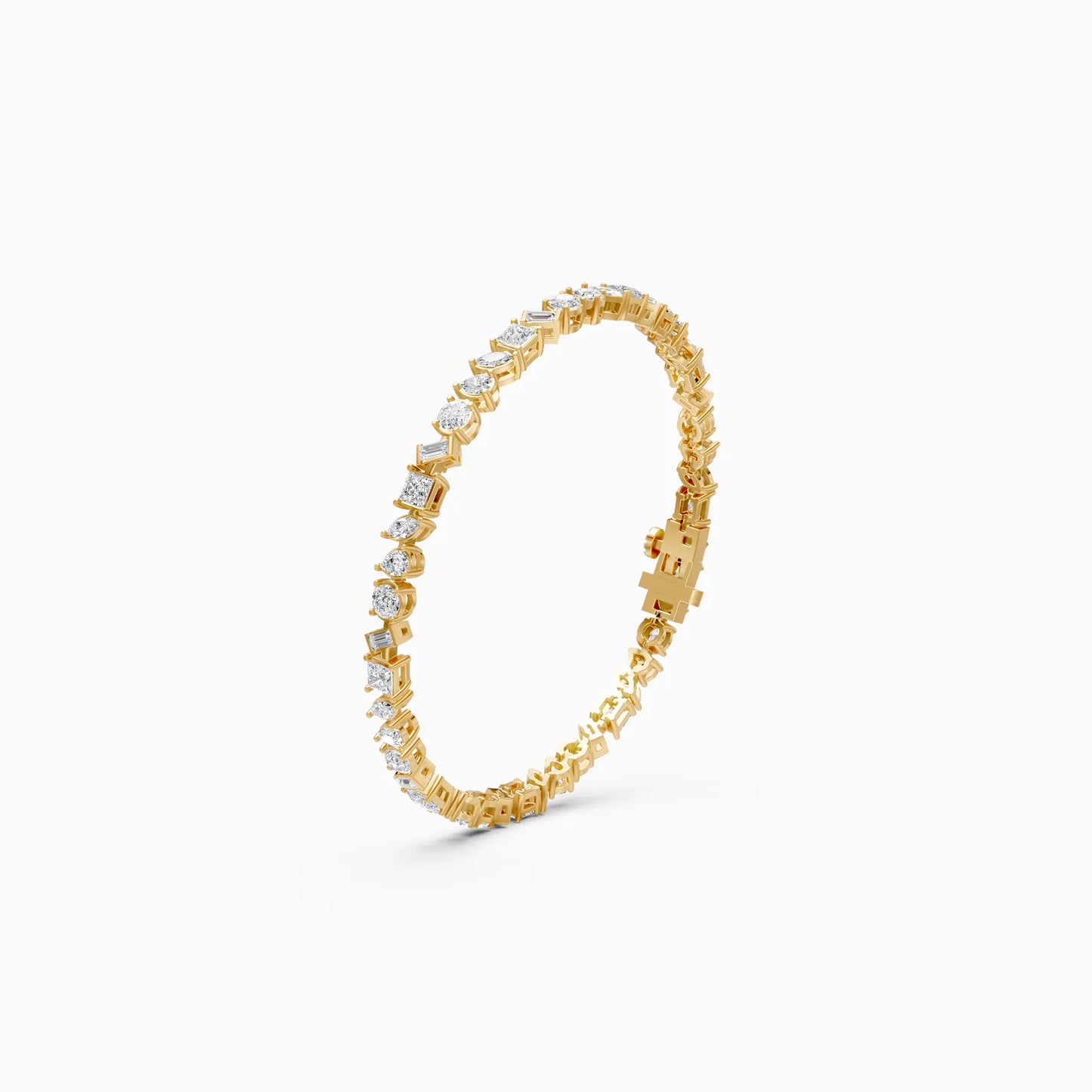 Mixed Cut Diamond Tennis Bracelet