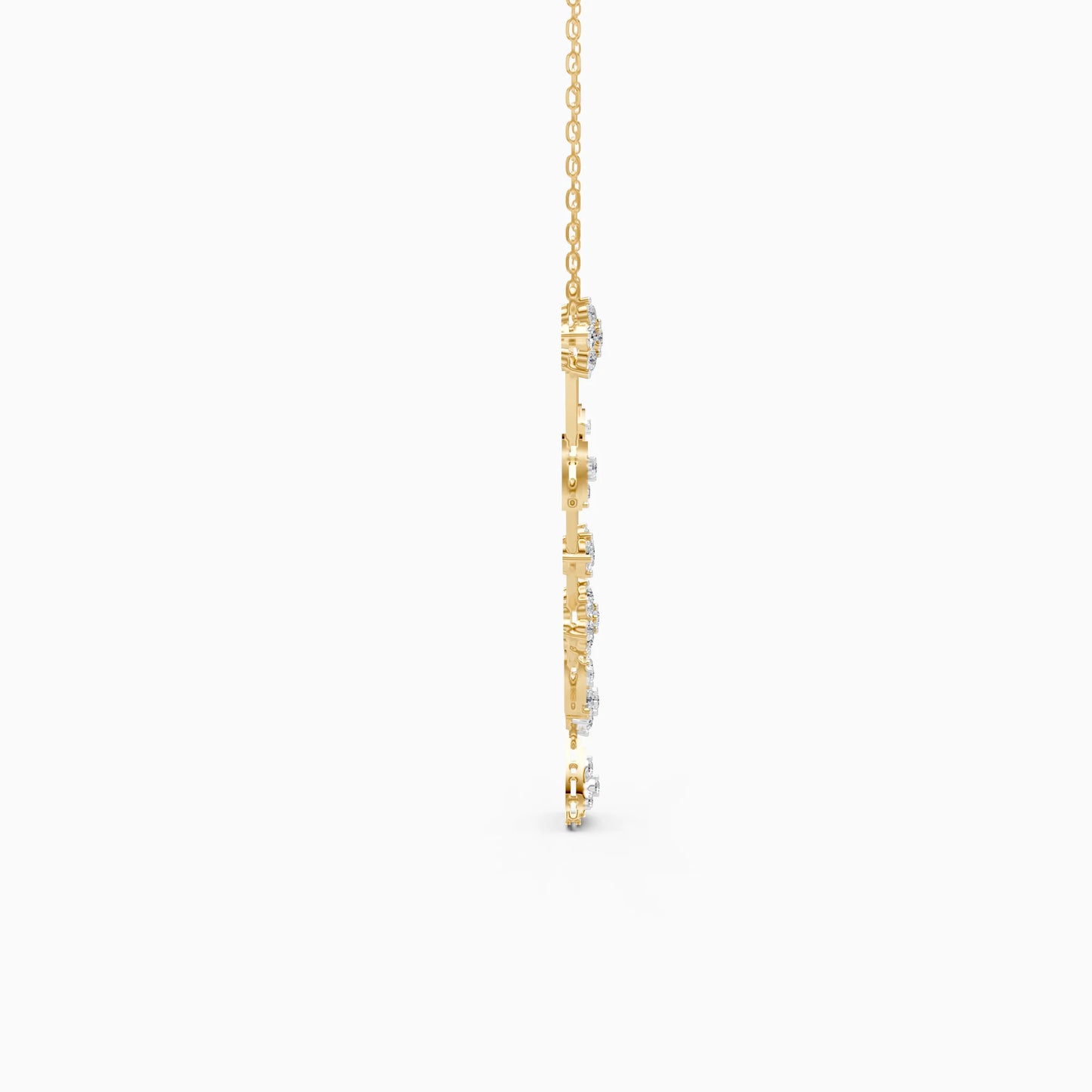 Floral Trillion Station Necklace