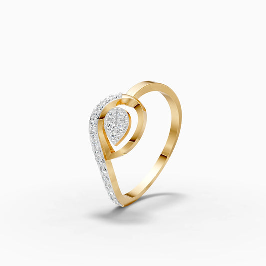 Swirl Loop Pave Ring
