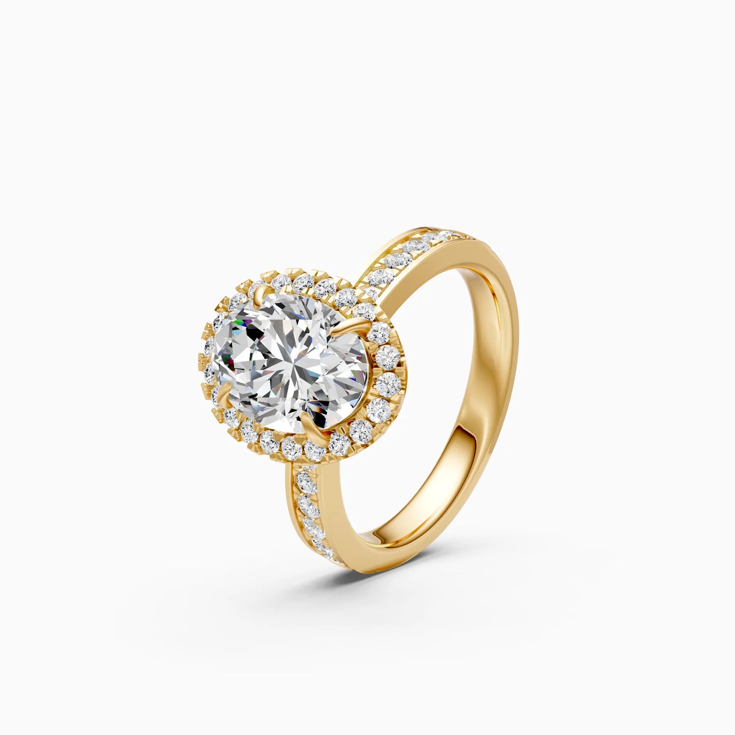 Oval Halo Pavé Ring