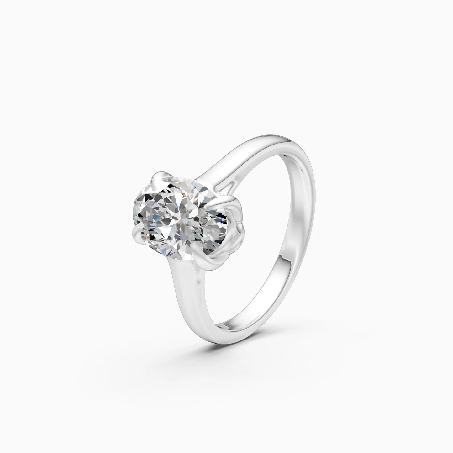 Oval Solitaire Bypass Ring