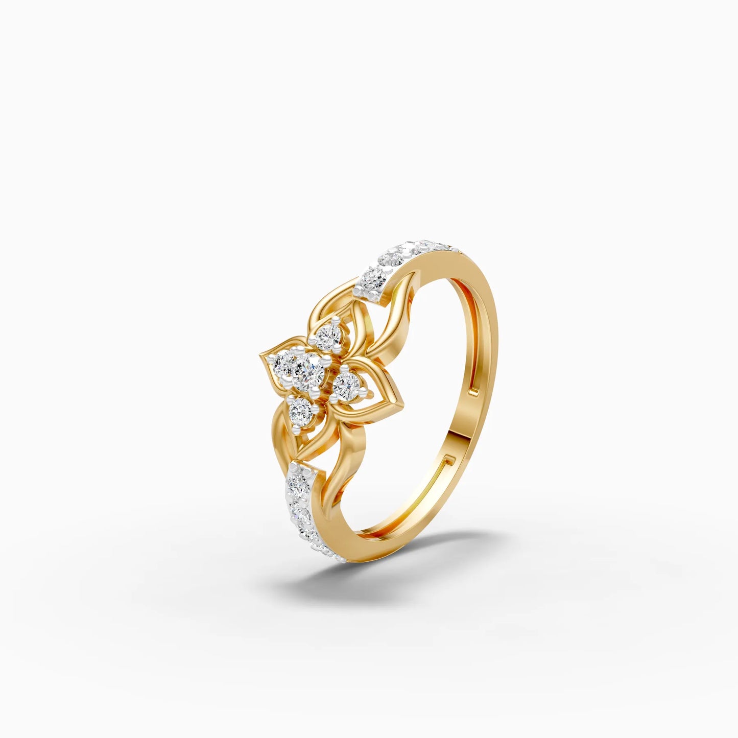 Four-Point Star Fleur Diamond Ring