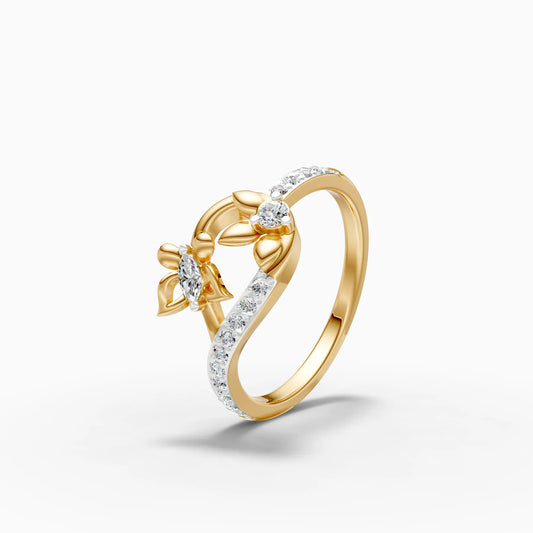 Botanical Loop Marquise Diamond Ring