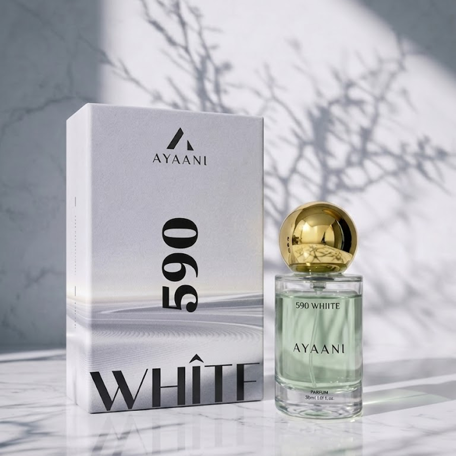 AYAANI 590 White Parfum – Long Lasting Luxury Perfume for Men & Women | 30ml
