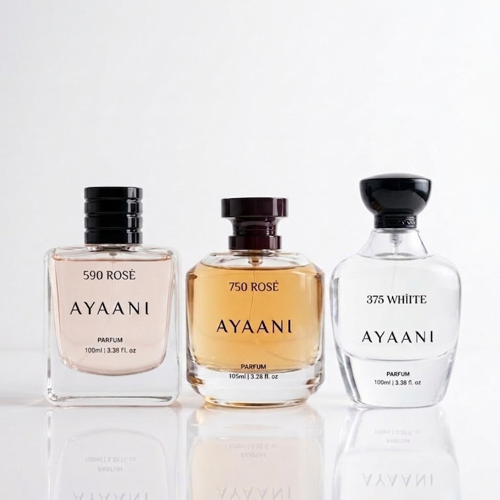 AYAANI Signature Trio – Pack of 3 590 Rosé, 750 Rosé & 375 White Luxury Parfum Gift Set for Men & Women | 3 x 100ml