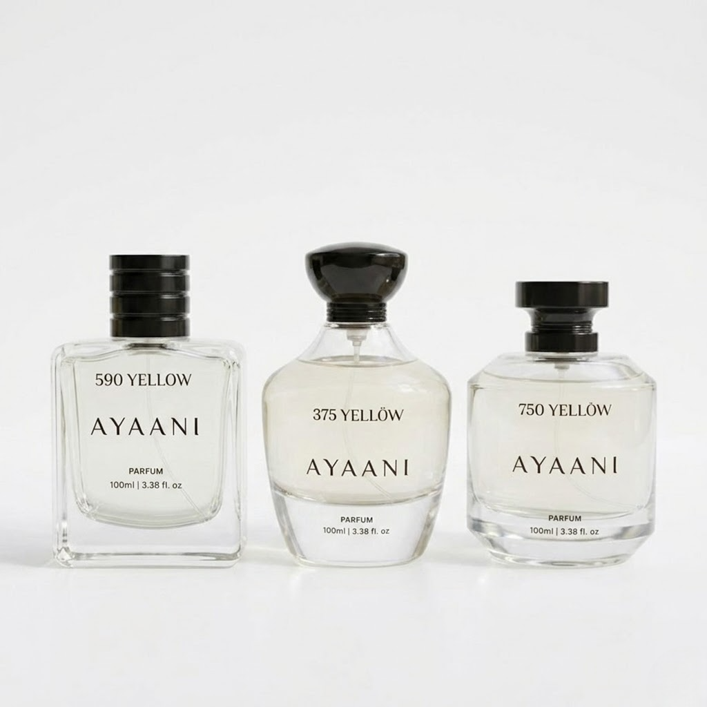AYAANI Yellow Collection Pack of -3 – 375 Yellow, 590 Yellow & 750 Yellow Luxury Parfum Gift Set for Men & Women | 3 x 100ml
