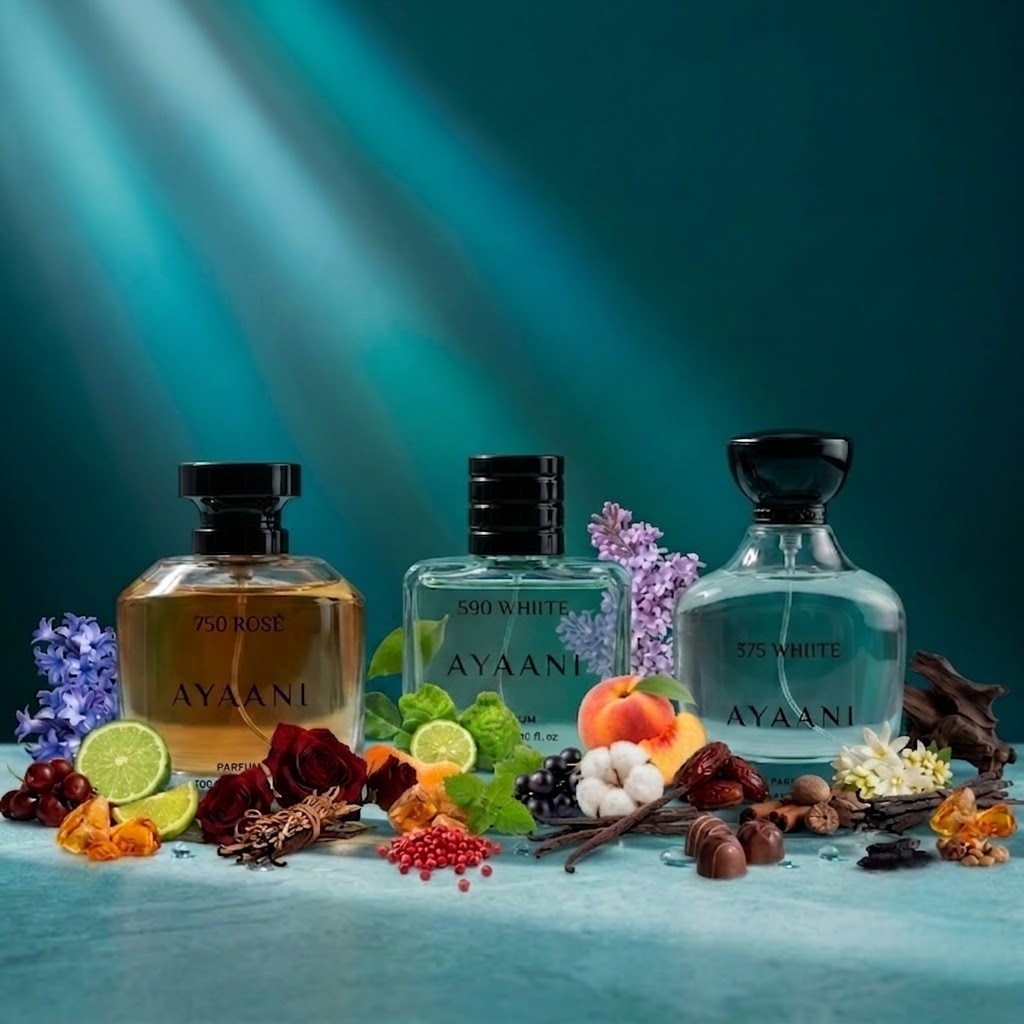 AYAANI Signature Trio – Pack of 3 750 Rosé, 375 White & 590 White Luxury Parfum Gift Set for Men & Women | 3 x 100ml