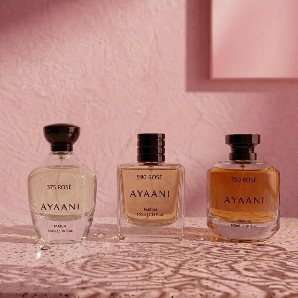 AYAANI ROSÈ Collection Pack of 3 – 375 ROSÈ, 590 ROSÈ & 750 ROSÈ Luxury Parfum Gift Set for Men & Women | 3 x 100ml
