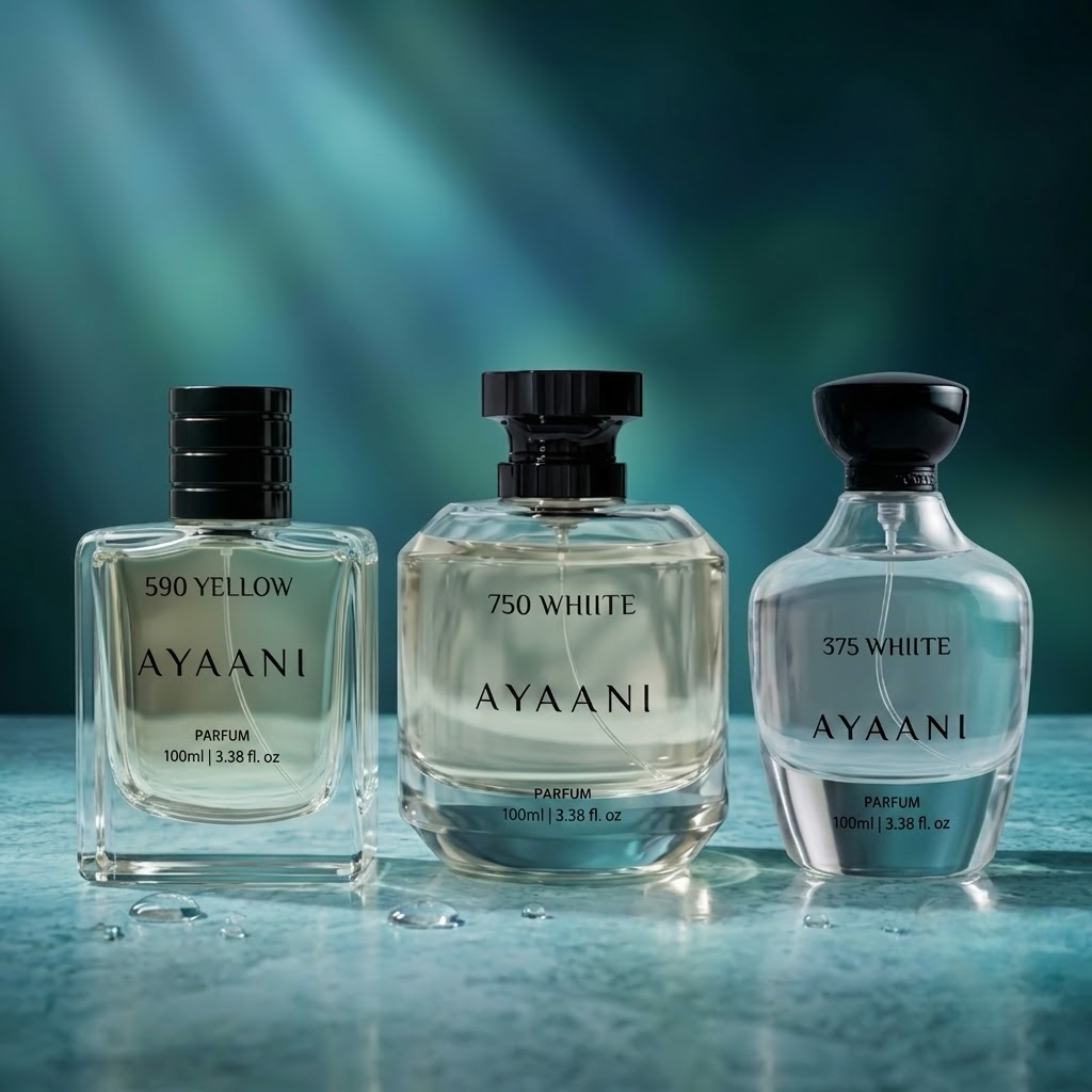 AYAANI Signature Trio – Pack of 3 750 White, 375 White & 590 Yellow Luxury Parfum Gift Set for Men & Women | 3 x 100ml