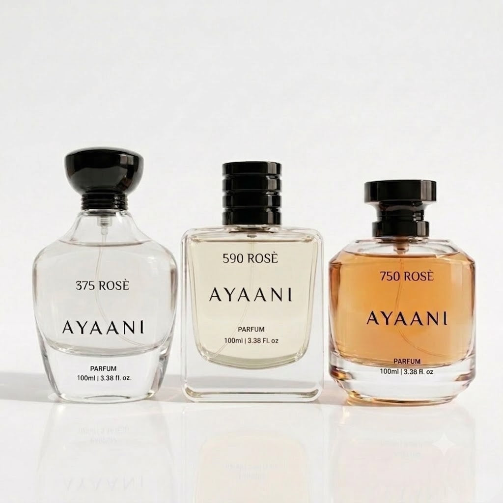 AYAANI ROSÈ Collection Pack of 3 – 375 ROSÈ, 590 ROSÈ & 750 ROSÈ Luxury Parfum Gift Set for Men & Women | 3 x 100ml