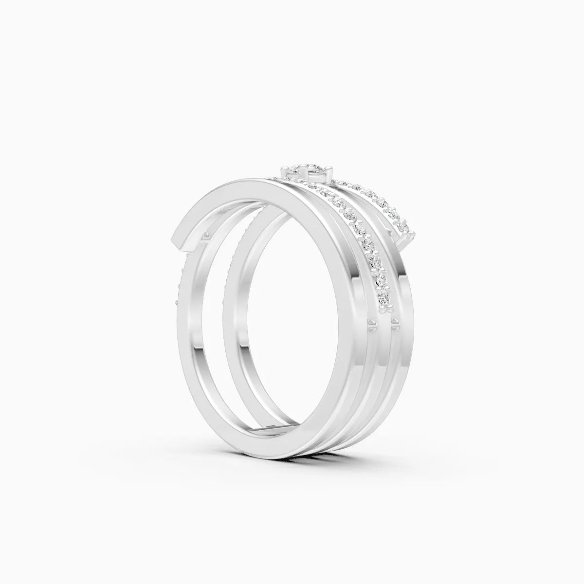 Four Line Lab Grown Diamond Classy Ring
