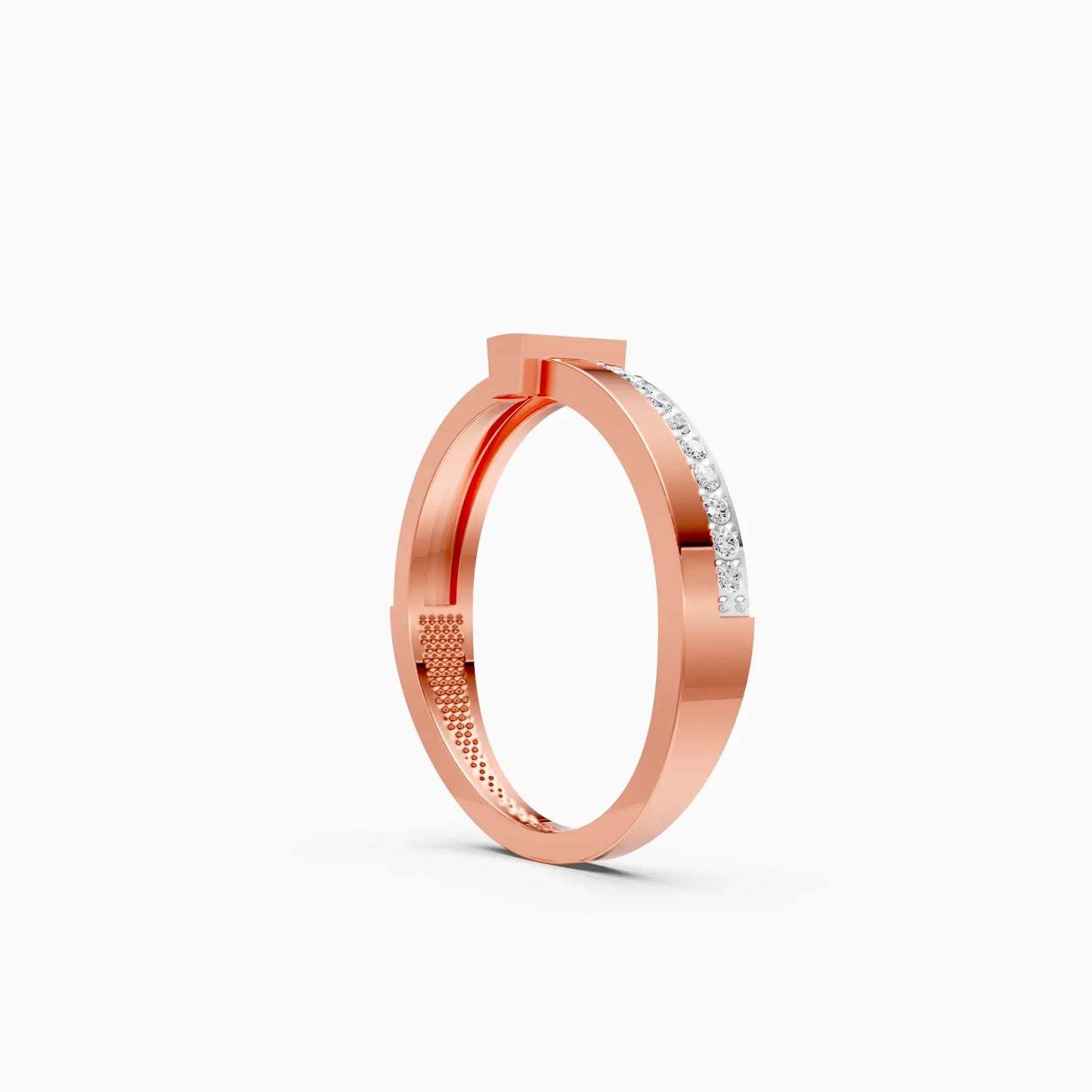 Timeless Round Lab Grown Bar Style Wedding Band