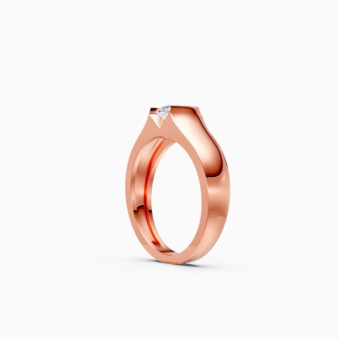 Tension Setting Round Diamond Solitaire Ring