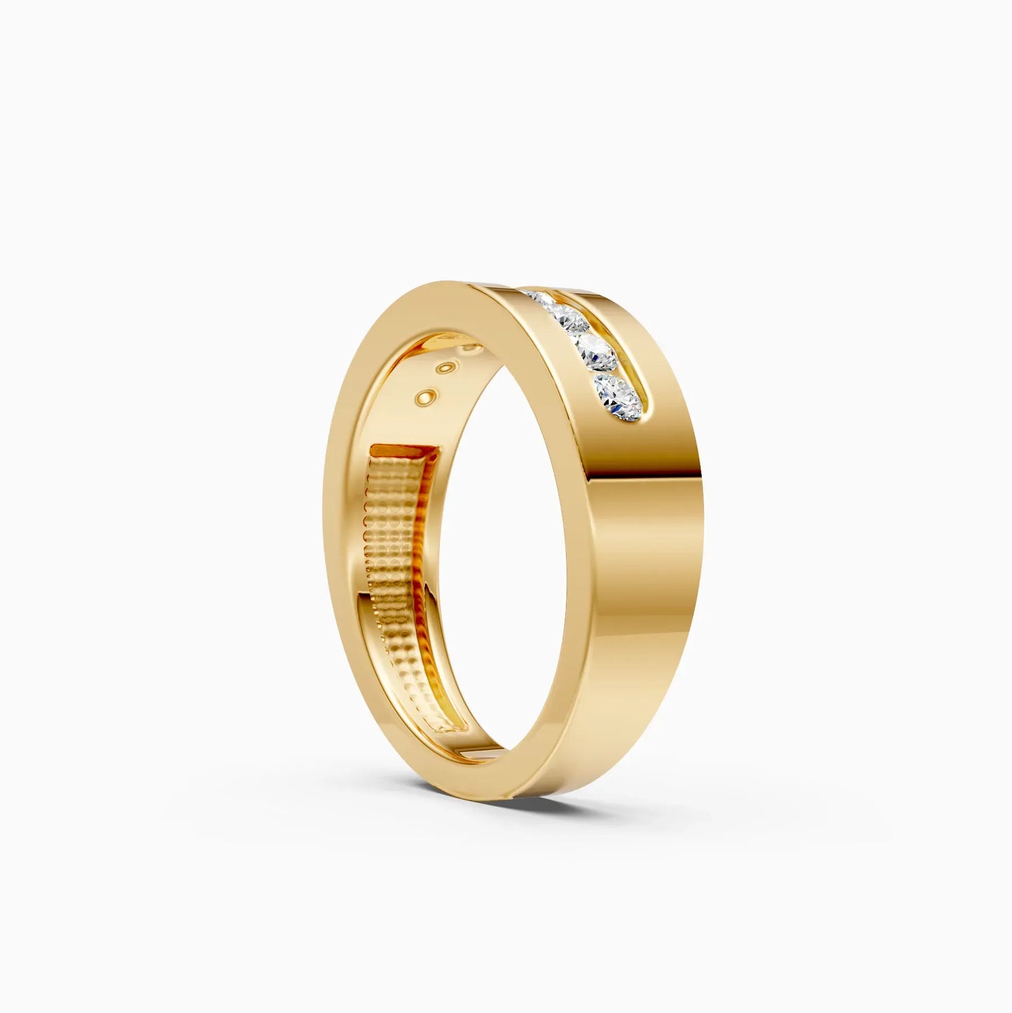 Round Channel Settings Lab Diamond Band