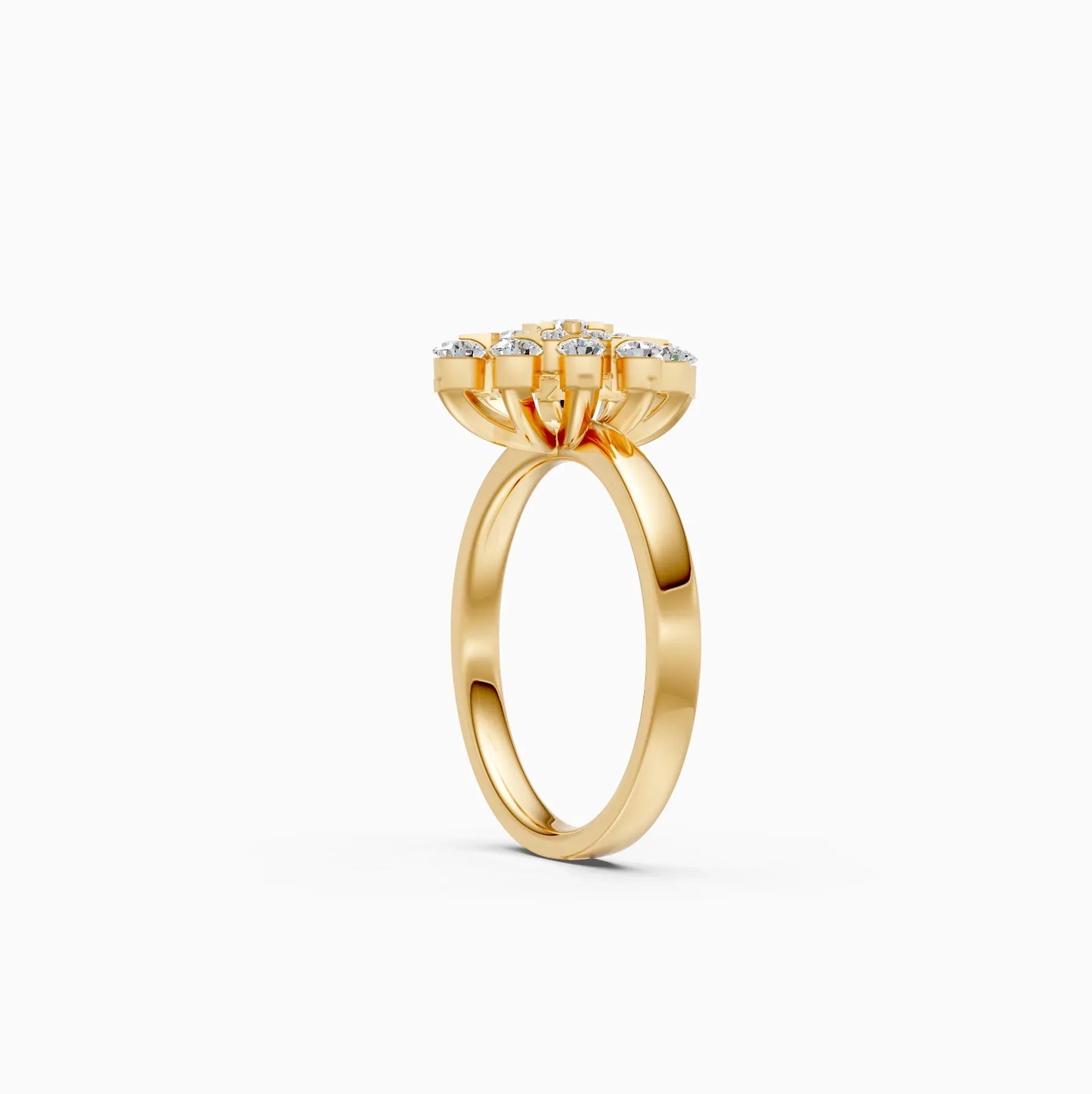 Cluster Lab Grown Diamond Engagement Ring