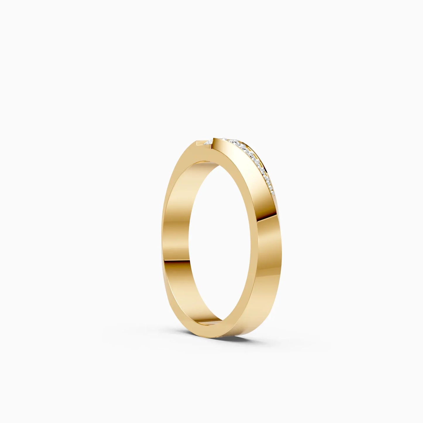 Round Side Accents Diamond Couple Ring