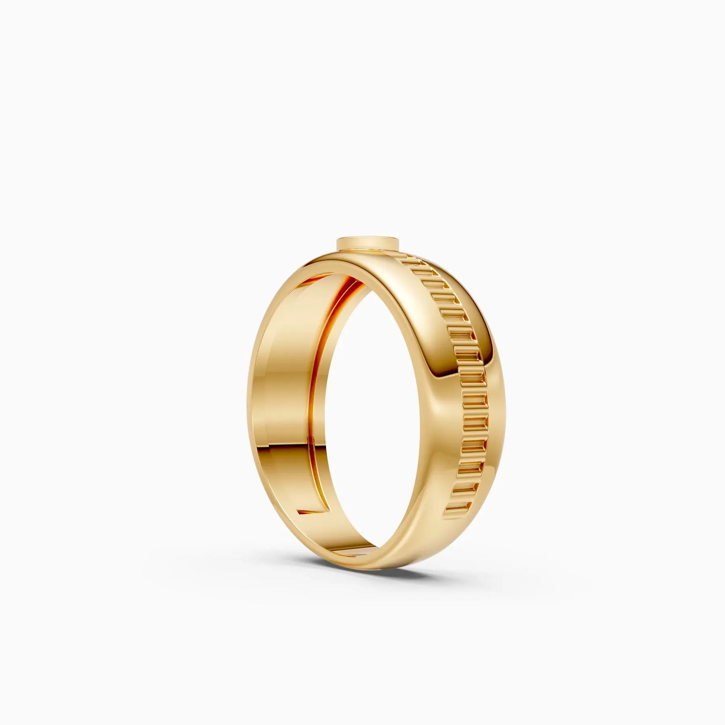 Latest Bezel Round Diamond Ring For Men