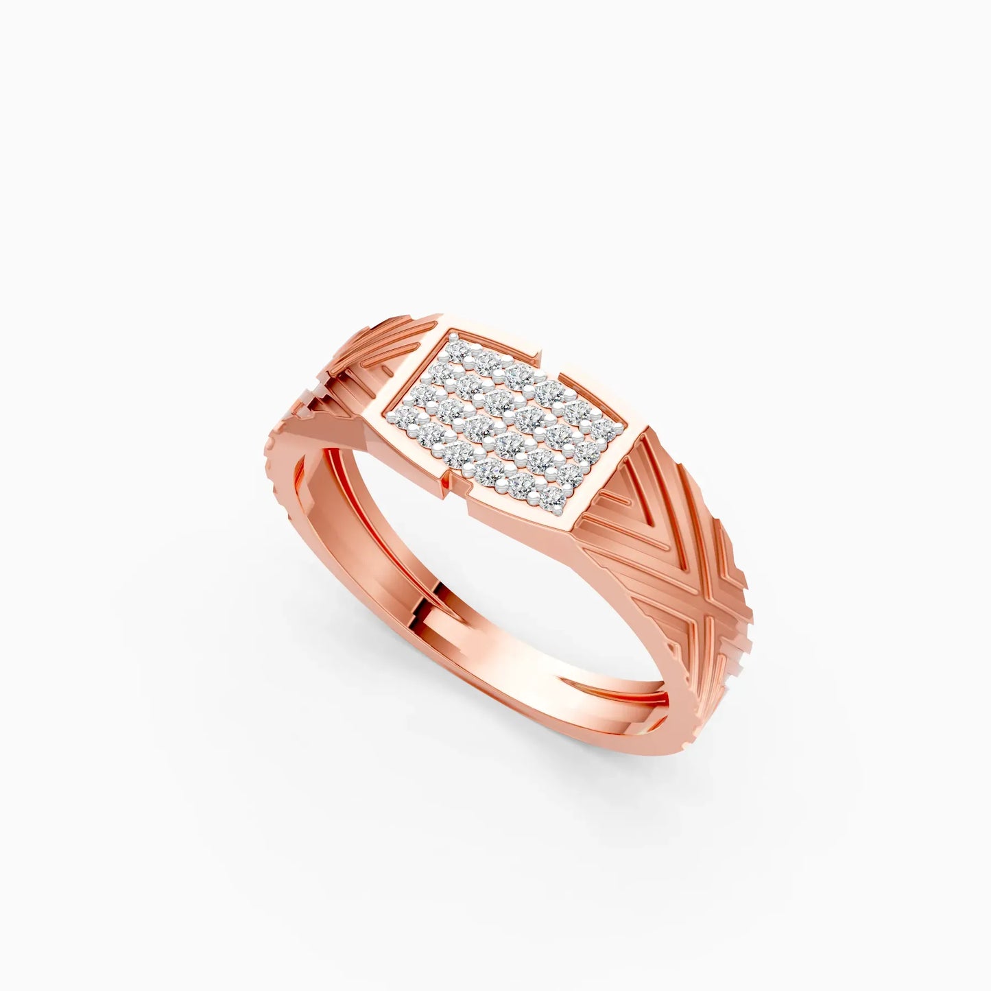 Sparkling Men's Lab Grown Diamond Ring