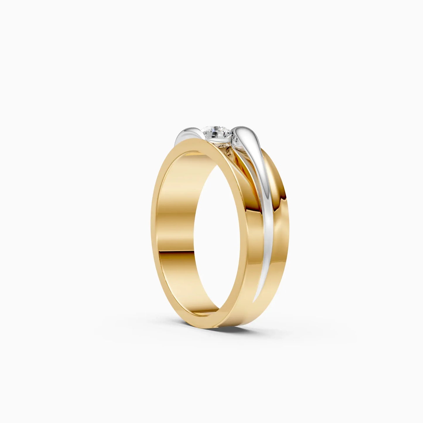 Solitaire Lab Grown Diamond Men's Band