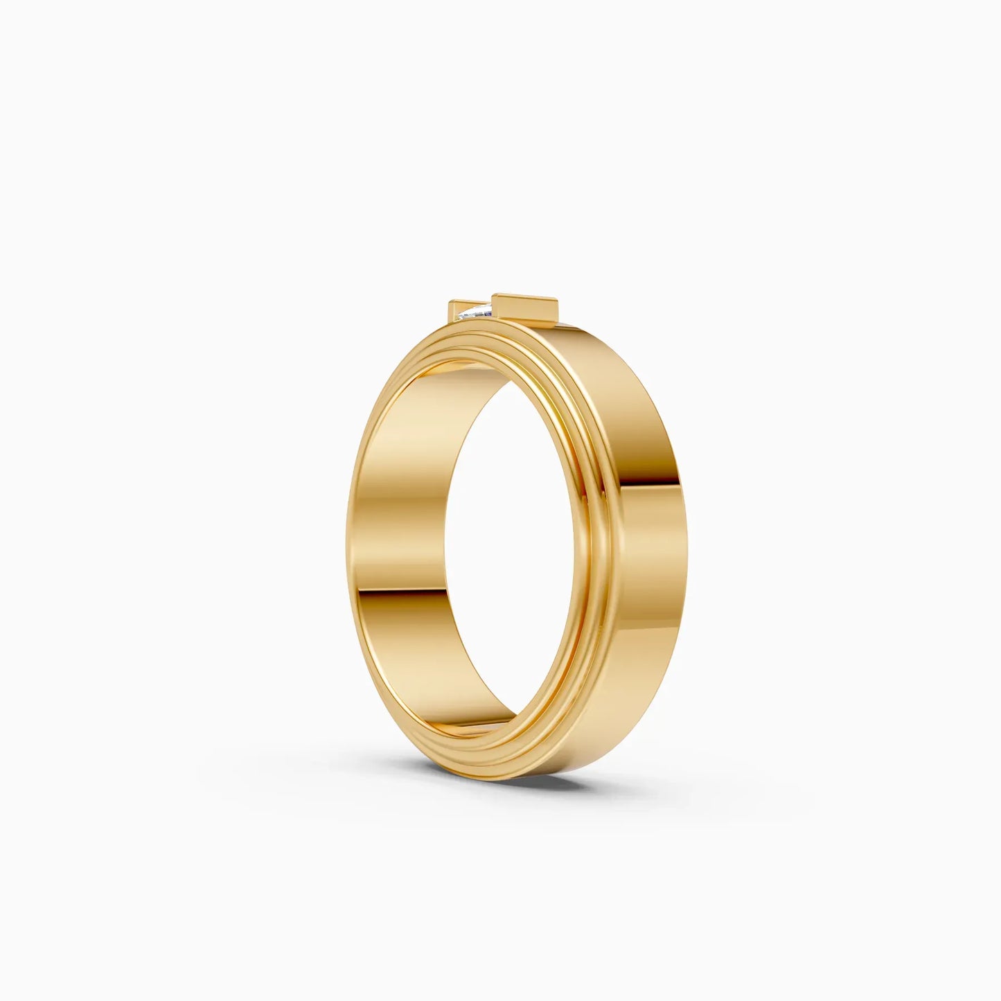 Princess Cut Lab Grown Diamond Men's Ring