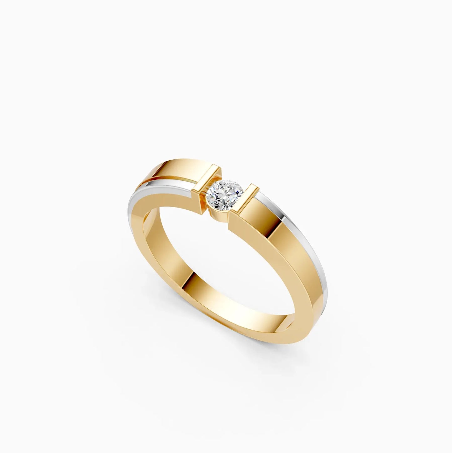 Forever One Round Diamond Tension Setting Ring