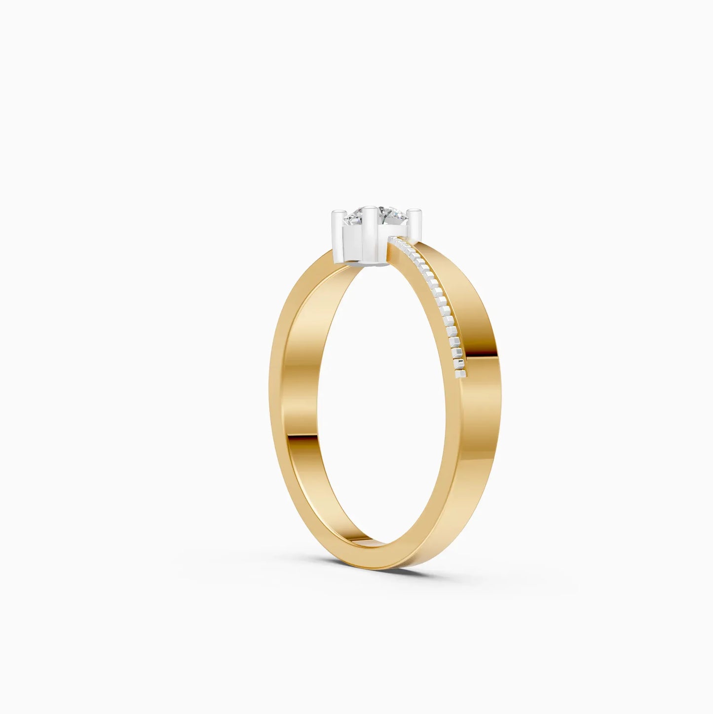 Designer Round Lab Grown Diamond Solitaire Ring