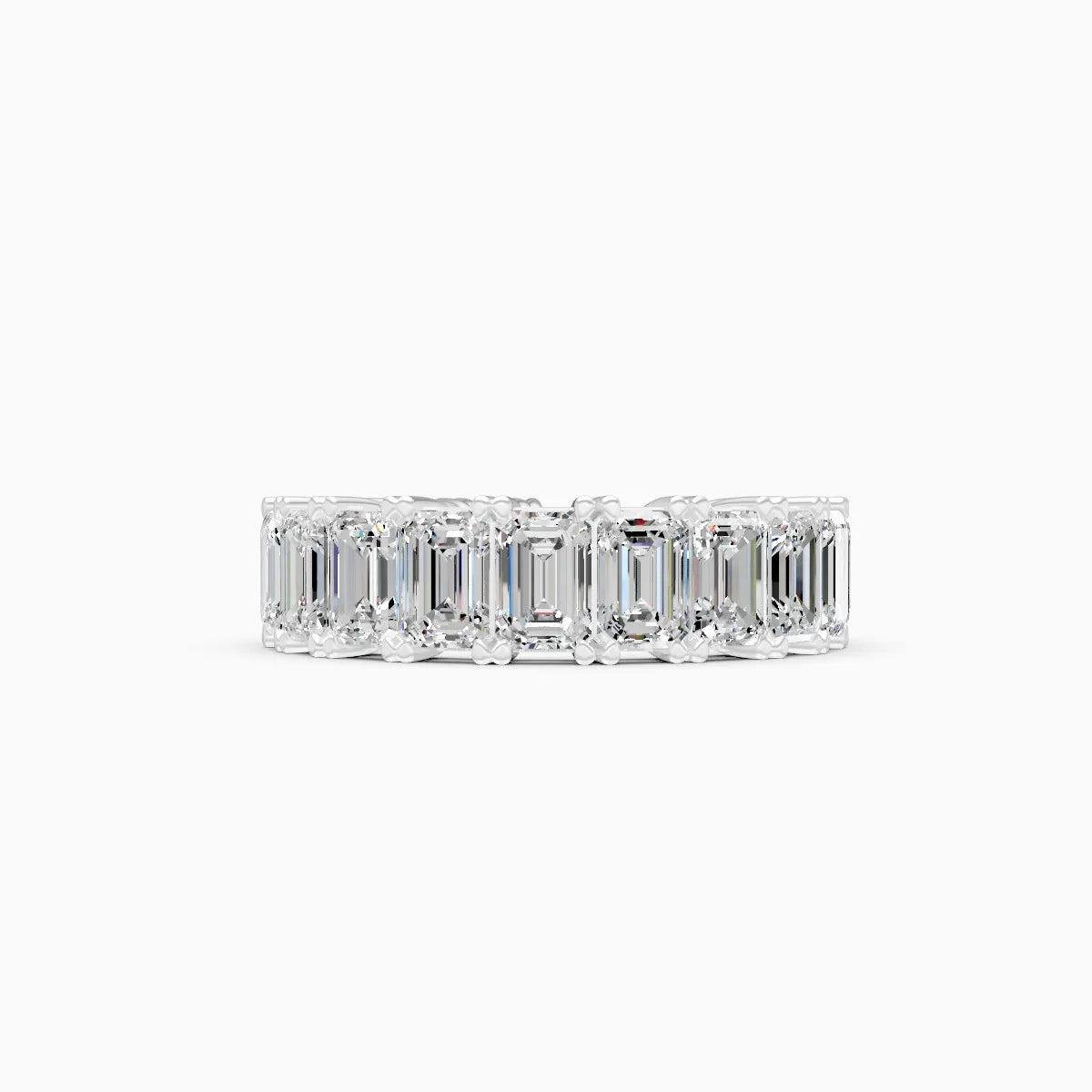 Refined Emerald Cut Eternity Lab Grown Diamond Band