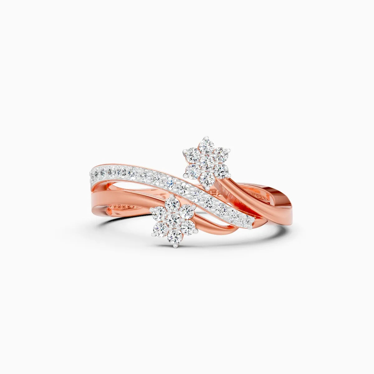 Daisy Duo Twist Diamond Ring