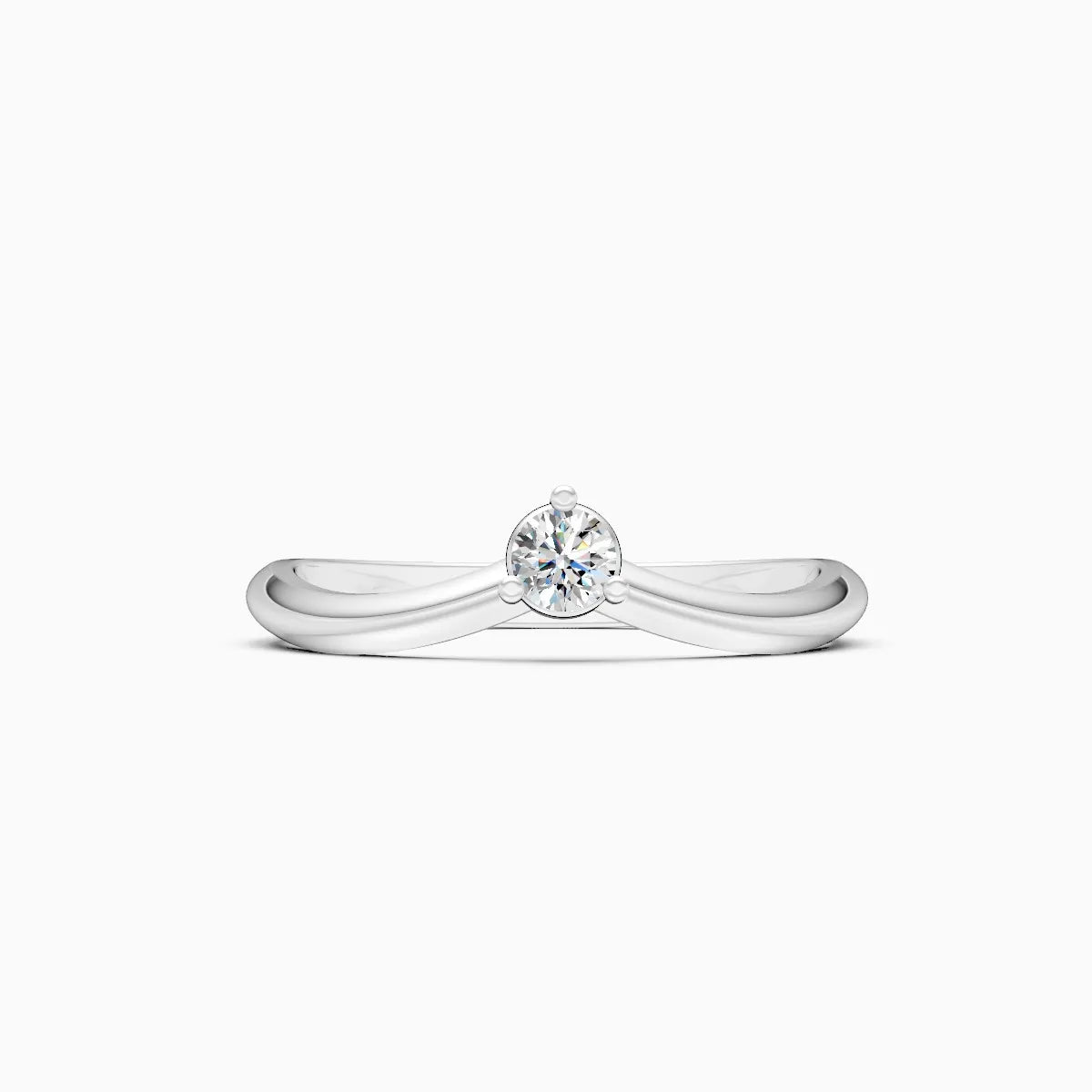 Minimalist Round Solitaire Ring