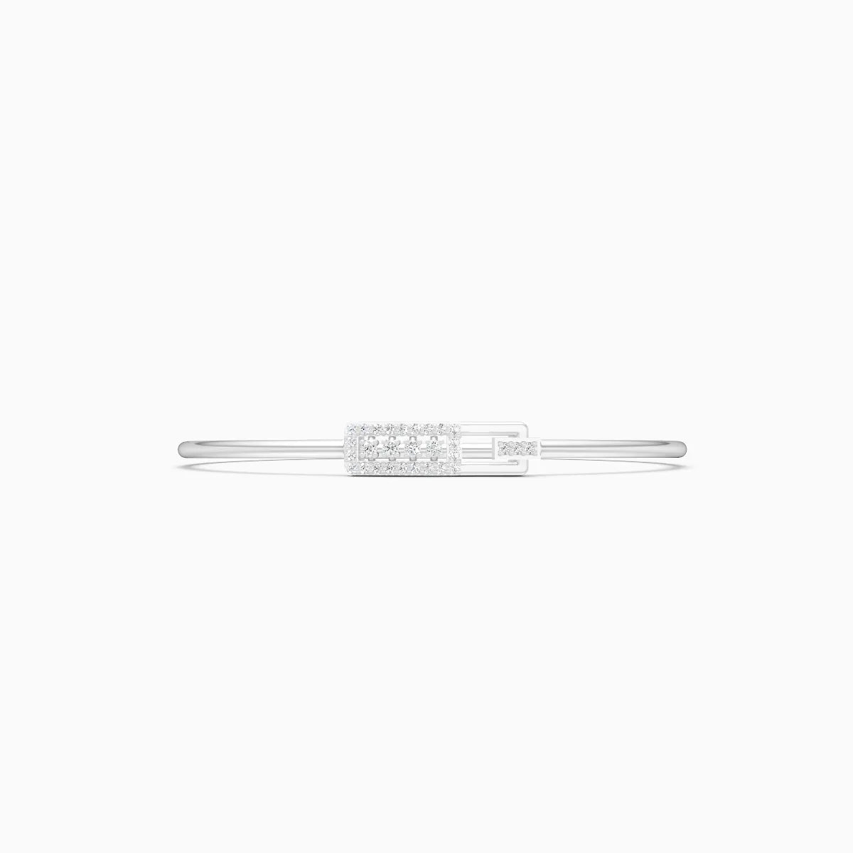 Elegant Rectangular motif Diamond Kada