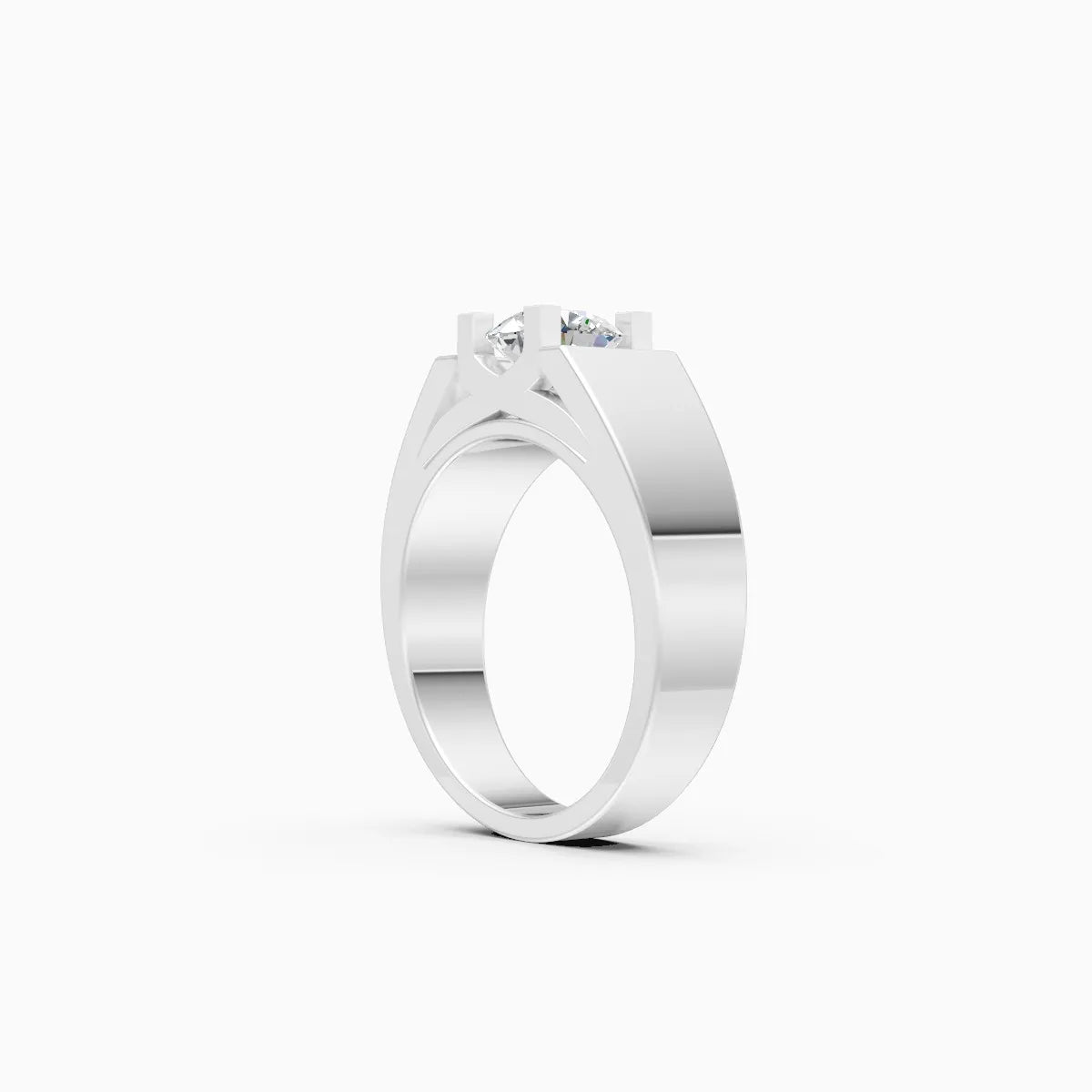 Classic Round Lab Grown Solitaire Diamond Ring
