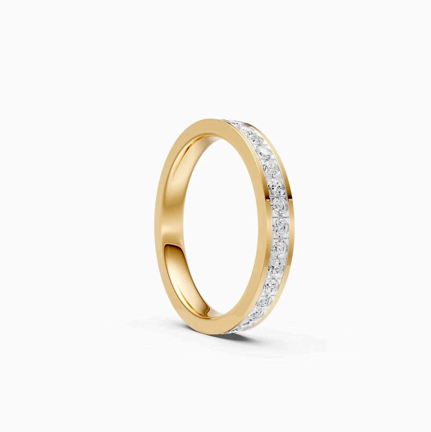 Round Full Eternity Diamond wedding Band