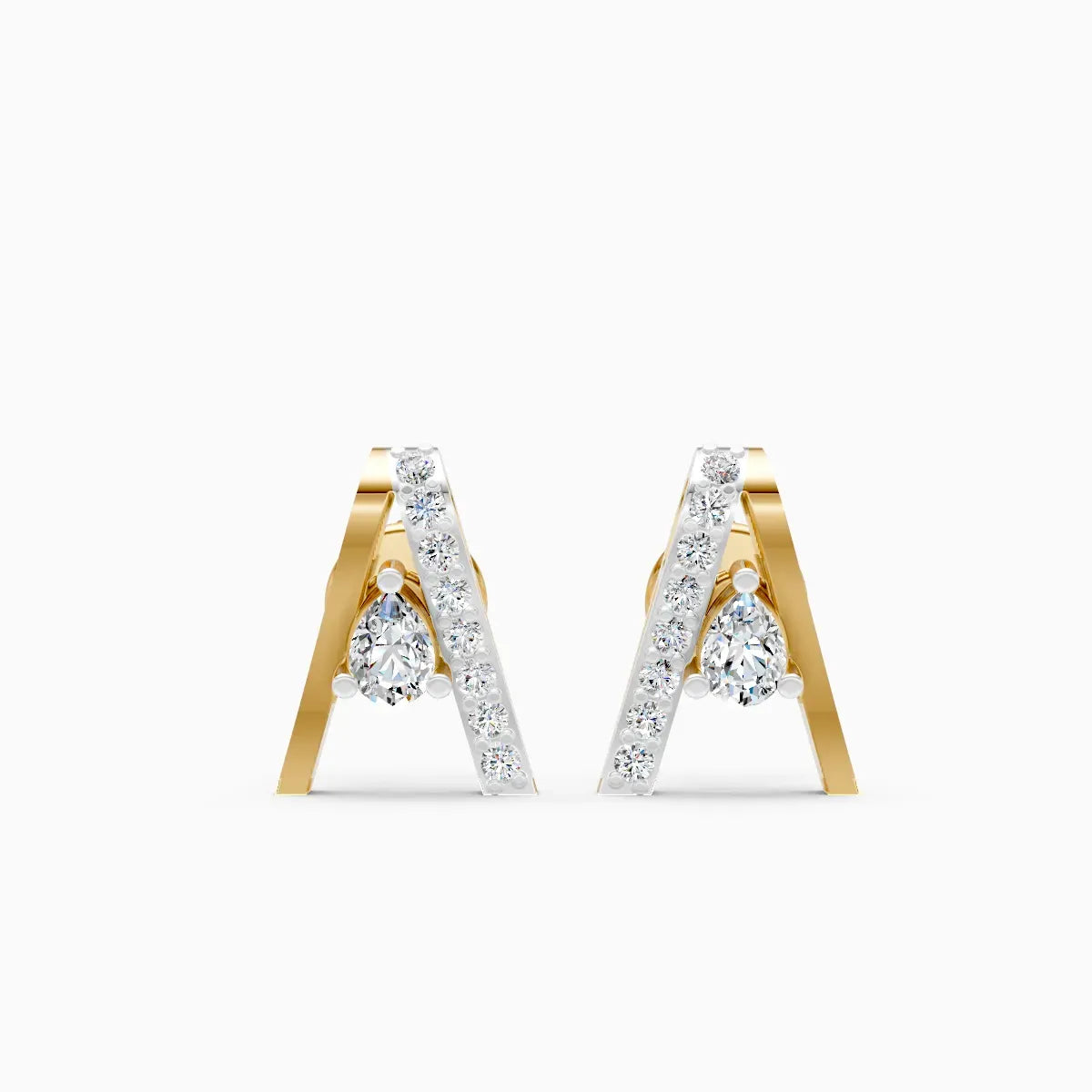Pear Drop Geometric Studs