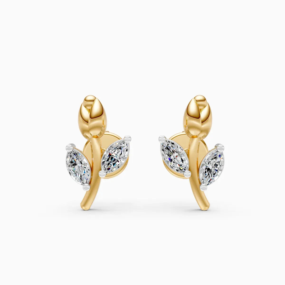 Rosebud Diamond Studs